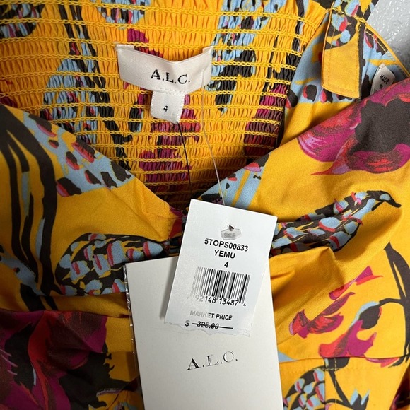 NWT A.L.C. Melody Off-The-Shoulder Floral Crop Top - Picture 5 of 7